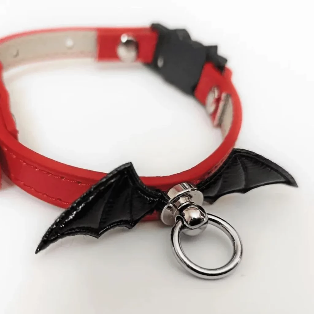 Cat Collars for King and Queen cats With Bat Wing