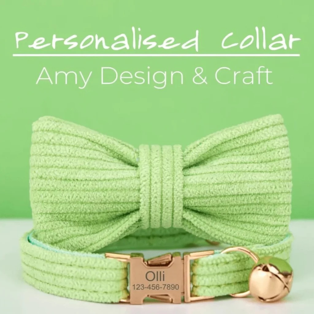 Christmas Cat Collars for cuddly cats Light Green
