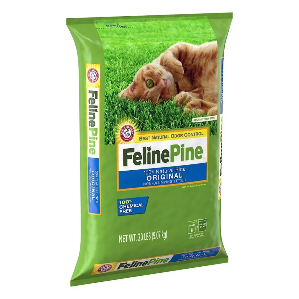 Arm and Hammer Feline Pine Cat Litter for growing kittens